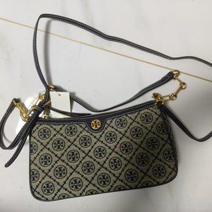 Tory Burch T Monogram Jacquard Chain Shoulder Bag